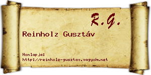 Reinholz Gusztáv névjegykártya