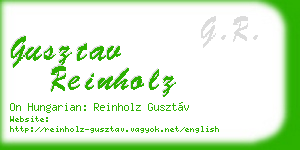 gusztav reinholz business card
