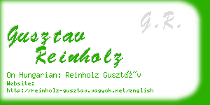 gusztav reinholz business card